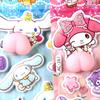 4 шт. Милые 3D рельефные наклейки Sanrio с ягодицами Куроми Мелоди Креативная сжимаемая игрушка-антистресс Наклейки для гитары телефона ноутбука