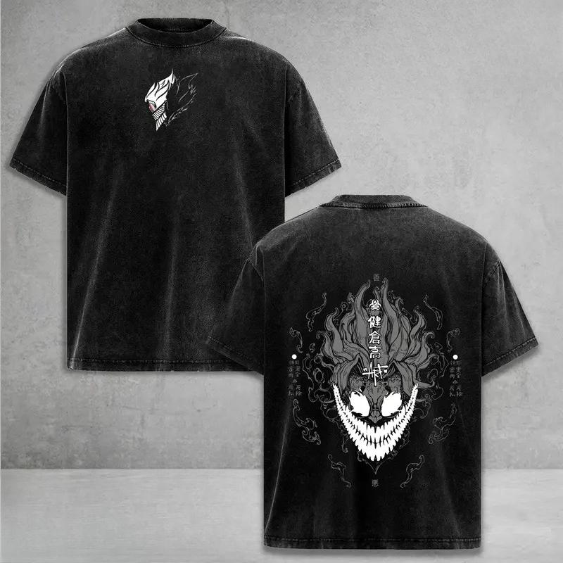 Dandadan Takakura Ken Okarun Print Tee Men Women Washed Cotton T-shirts Manga Vintage T Shirt Harajuku Male Short Sleeve Tshirt