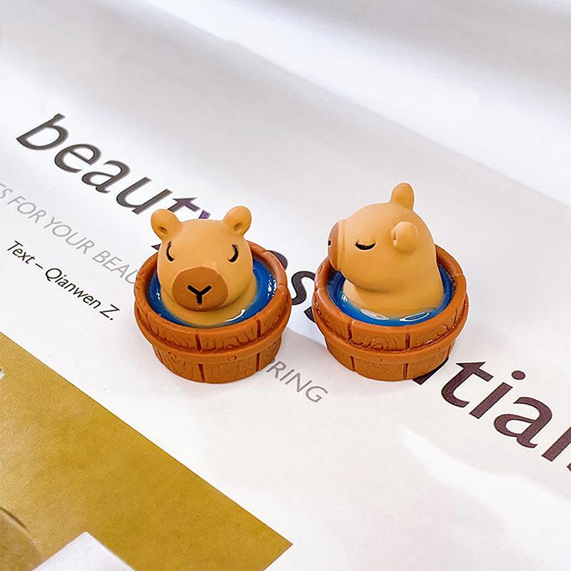 Мини Капибара Смола Миниатюрная Фигурка Смола DIY Аксессуары Настольные Маленькие Украшения Самодельные Украшения для Автомобиля Фигурки