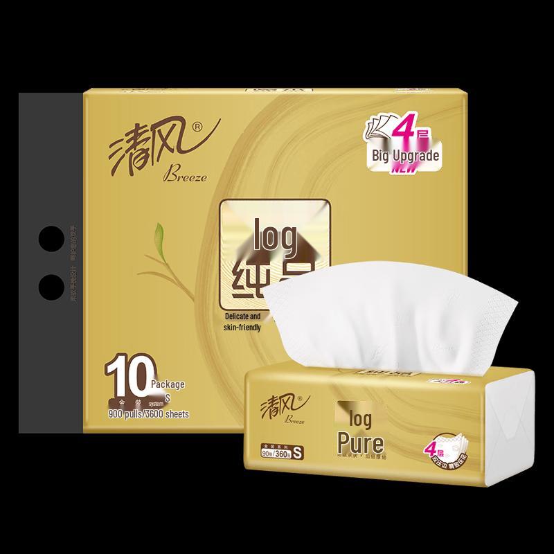 Qingfeng Gold 4-Ply Facial Tissue