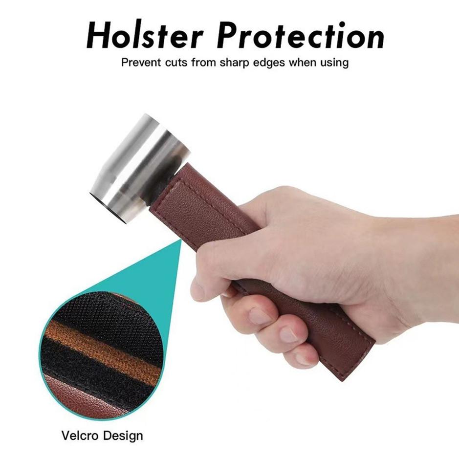 Wooden Manual Auger Drill, Multifunctional Outdoor Survival Hand Twist Drill With PU Sleeve