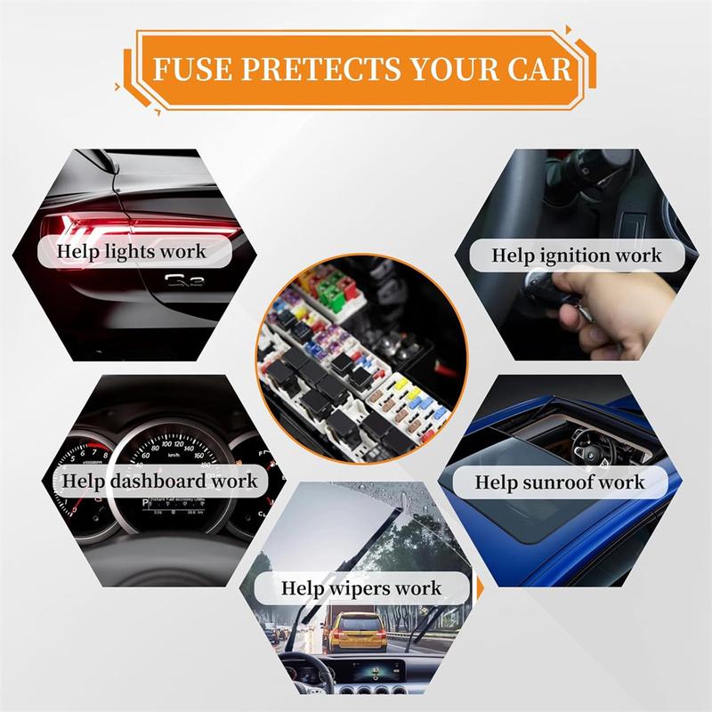 120 Pieces Mini Fuse Kit, Assortment Kit, Mini Blade Fuses for Truck, Motorcycle (2A/3A/5A/7.5A/10A/15A/20A/25A/30A/35A)