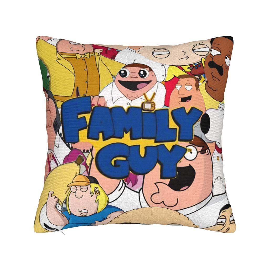Decorative Pillow Cover F-Family Funny Guy Merch Seater  Pillow Case Cover Zipper Multiple Sizes
