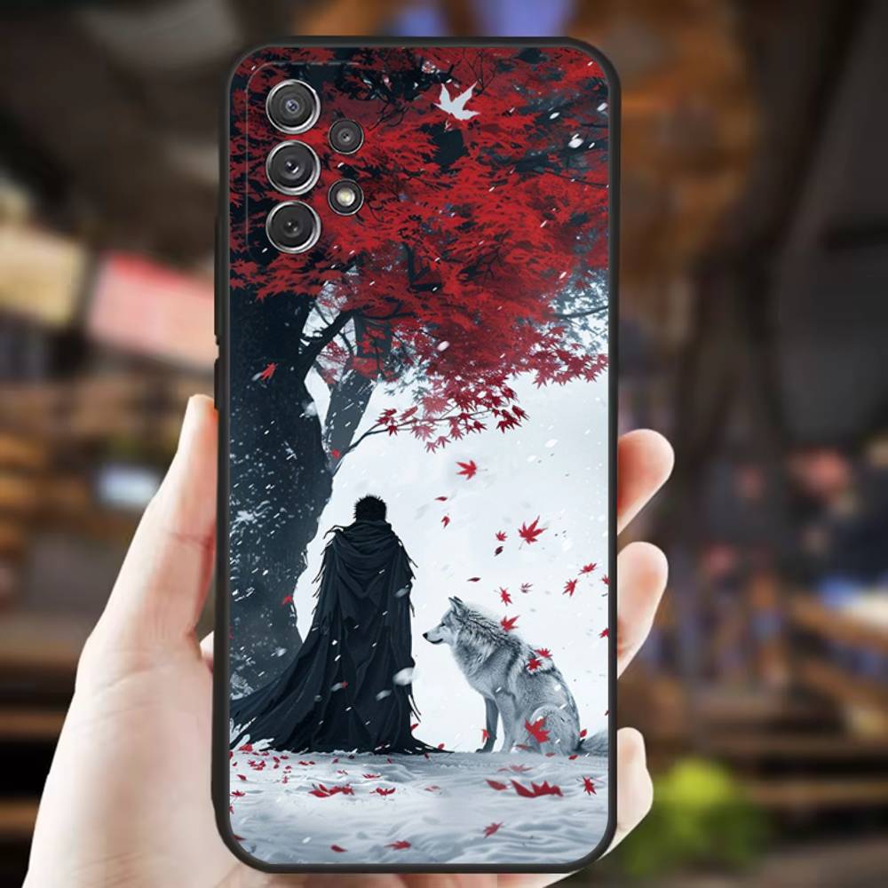 Winter Coming S-Stark Phone Case For Samsung S25,S24,S21,S22,S23,S30,Ultra,S20,Plus,Fe,Lite,Note,10,9,5G Black Cover