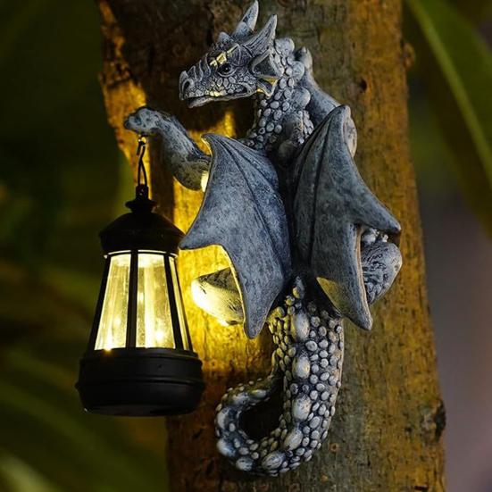 Драконье дерево Hugger с солнечным фонарем устойчивый к погодным условиям открытый сад двор дорожка