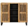 VidaXL Buffet 90x34x75 cm bois de manguier massif brut, meuble de rangement, meuble de rangement de cuisine, placard, meuble 377574