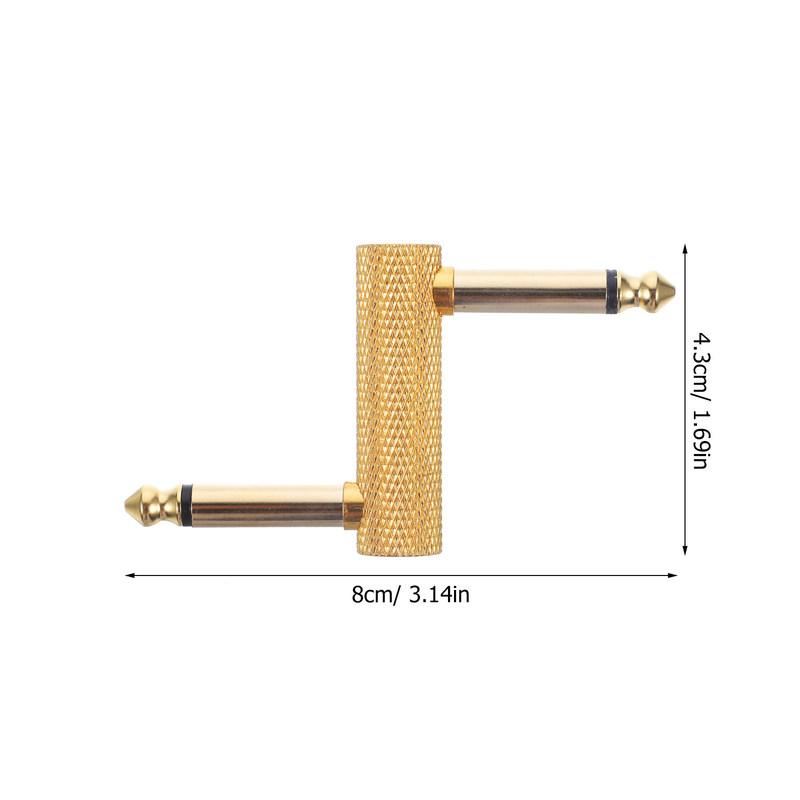 Guitar Pedal Board Connector Z Shape 6.35mm Metal Audio Interface Stable Low Noise Connection for Effects Pedals Patch Cable