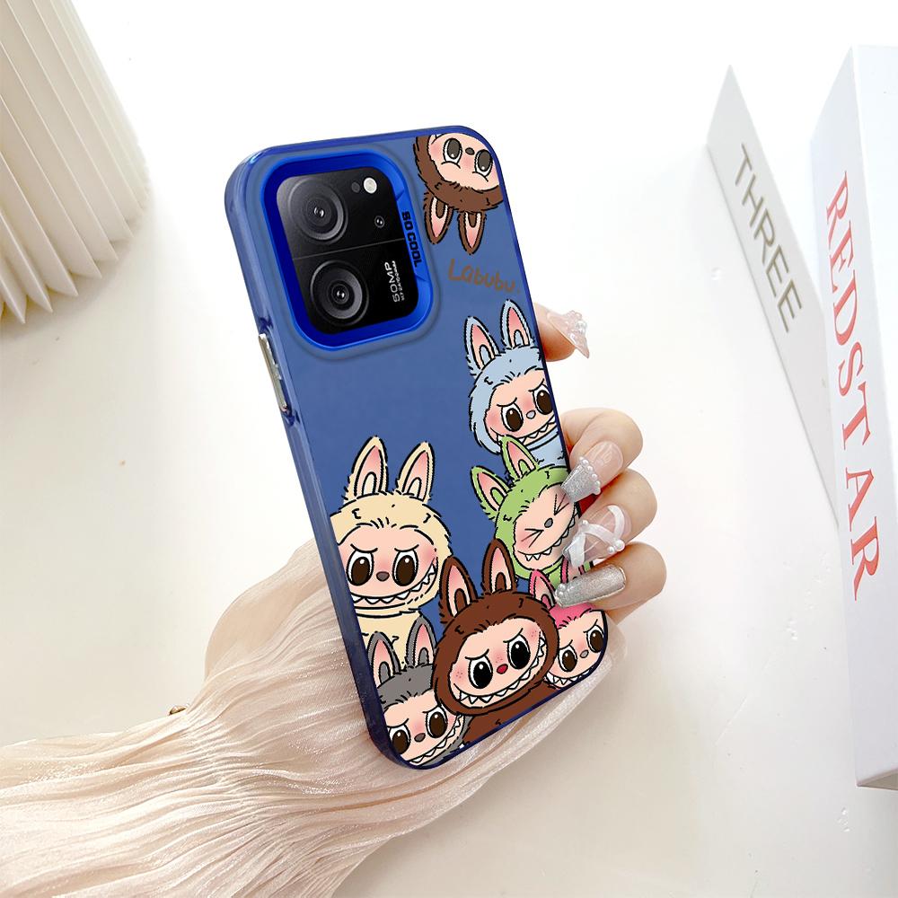 Окрашенный узор, цветной серебристый, двухсторонний, жесткий, противоударный чехол для телефона Xiaomi Redmi Poco