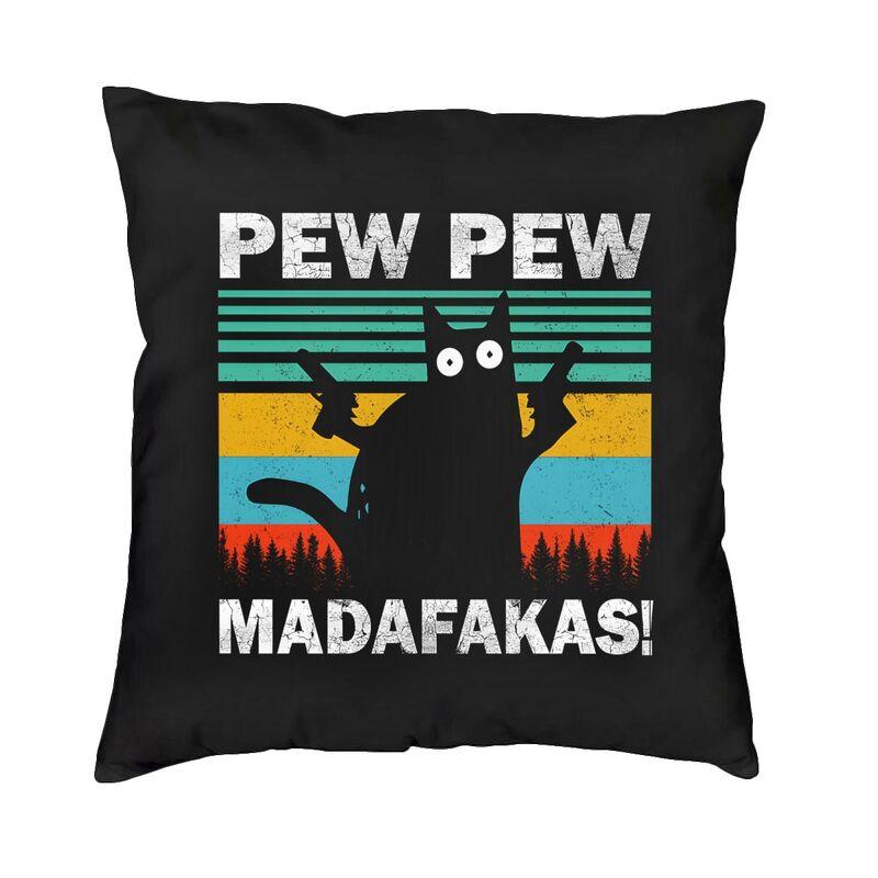 Custom Pug Dog Pew Pew Madafakas Throw Pillow Case Home Decoration Modern Cushion Cover Velvet Pillowcase