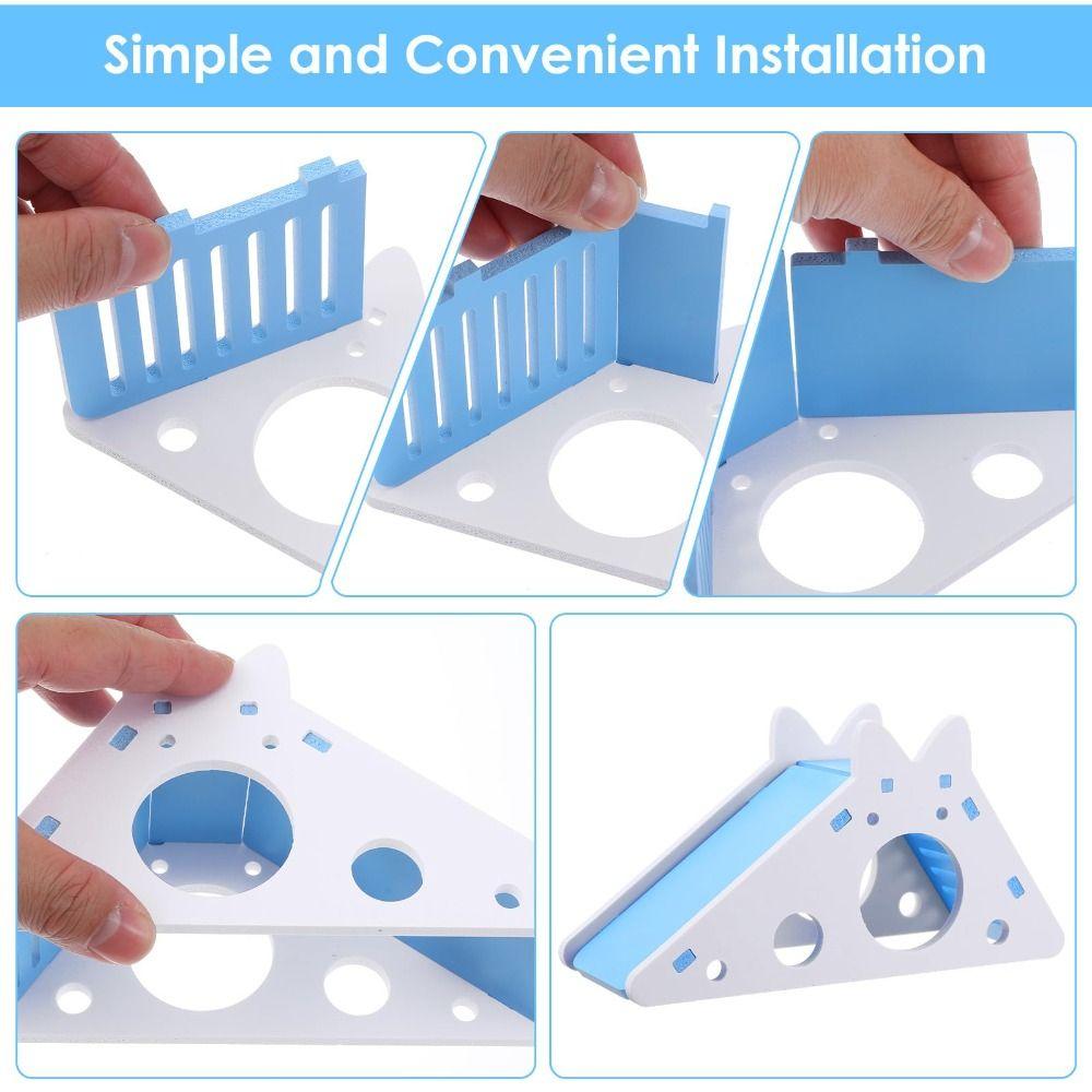 New PVC Hamster Slide DIY With Ladder And Slide Hamster House Assembled Hamster Accessories For Small Pets