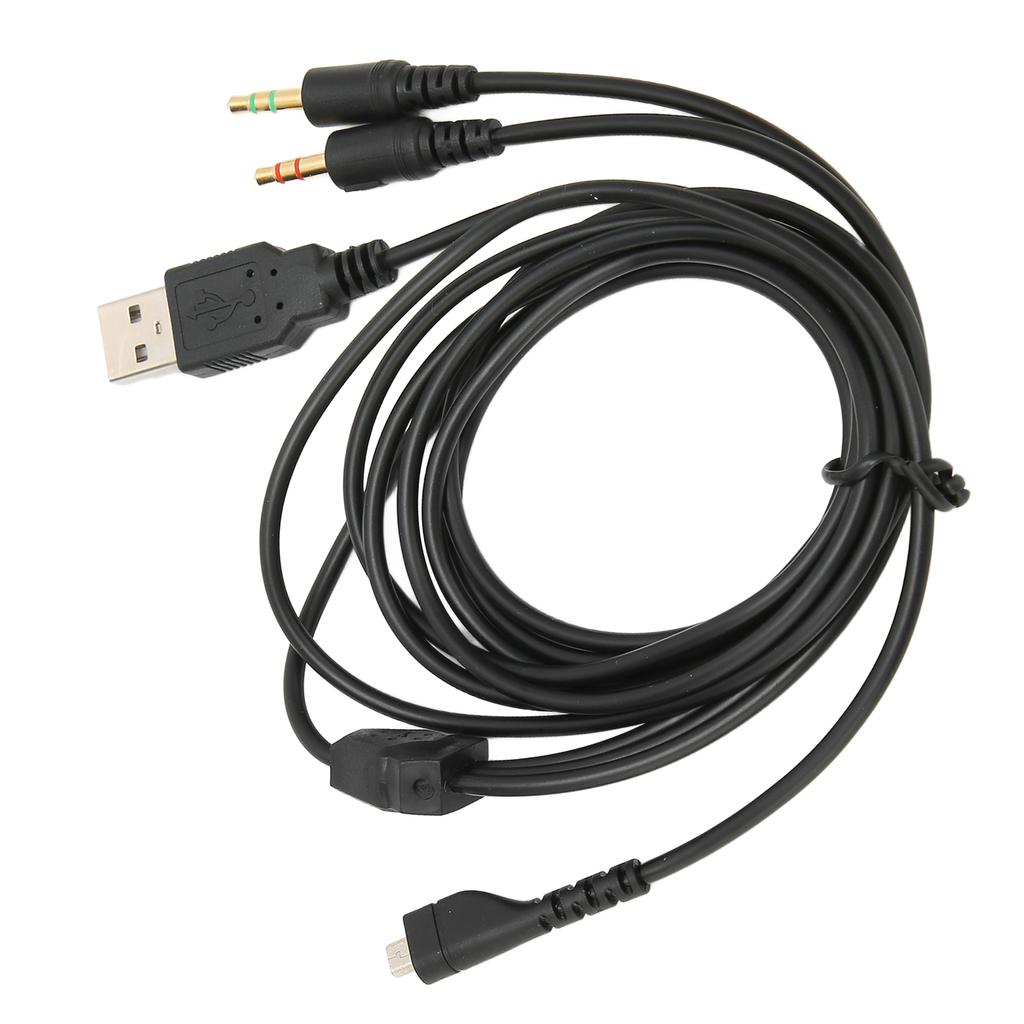 Headphone Audio Cable USB and 3.5mm Audio Jack Audio Cord with Lighting for SteelSeries Arctis