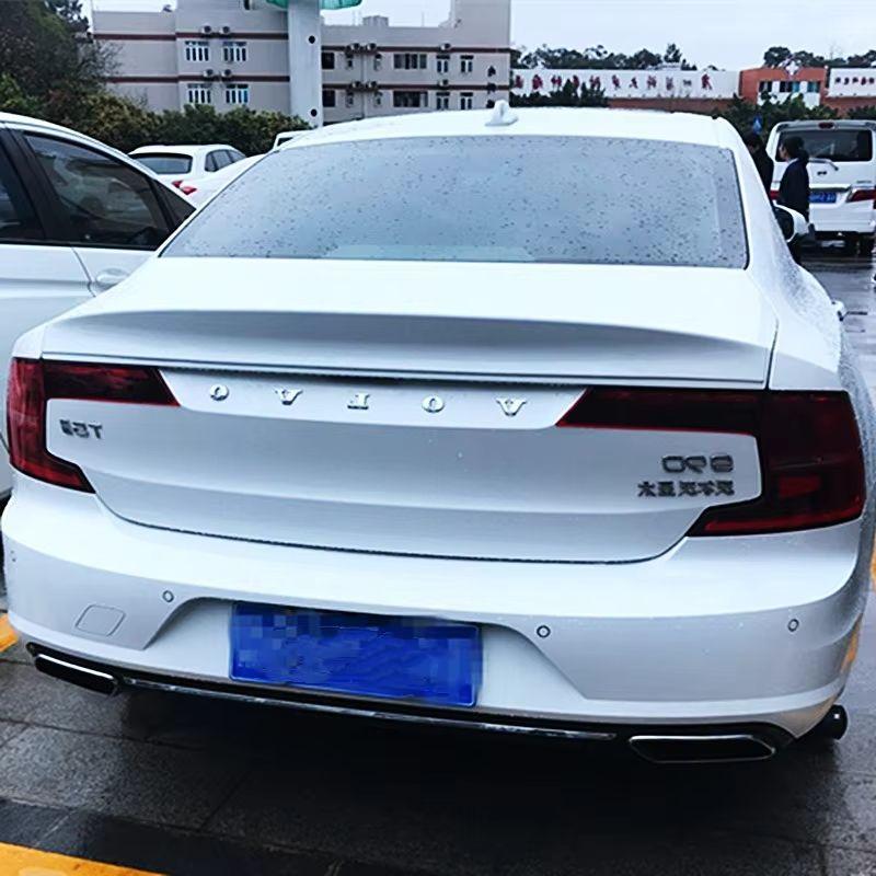 Для Volvo Для Volvo S90 T5 2017 2018 2019 2020 Черный Карбон Задняя Крышка Багажника Спойлер-Утиное Хвост Губа Крылья Внешний Тюнинг Автомобиля Аксессуары