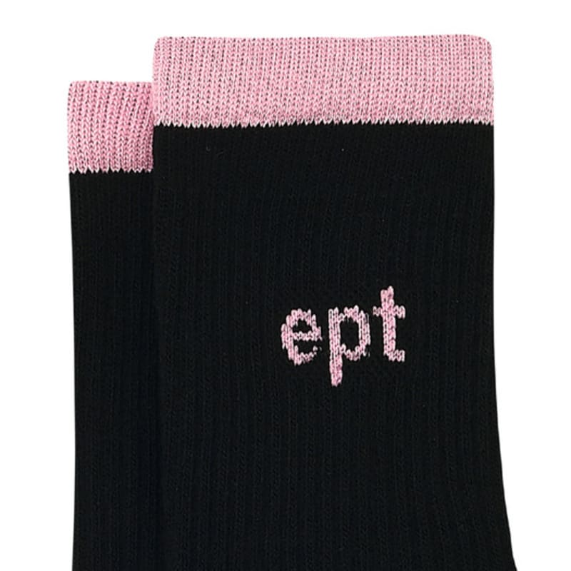 EPT LINE LOGO SOCKS (BLACK_PINK)