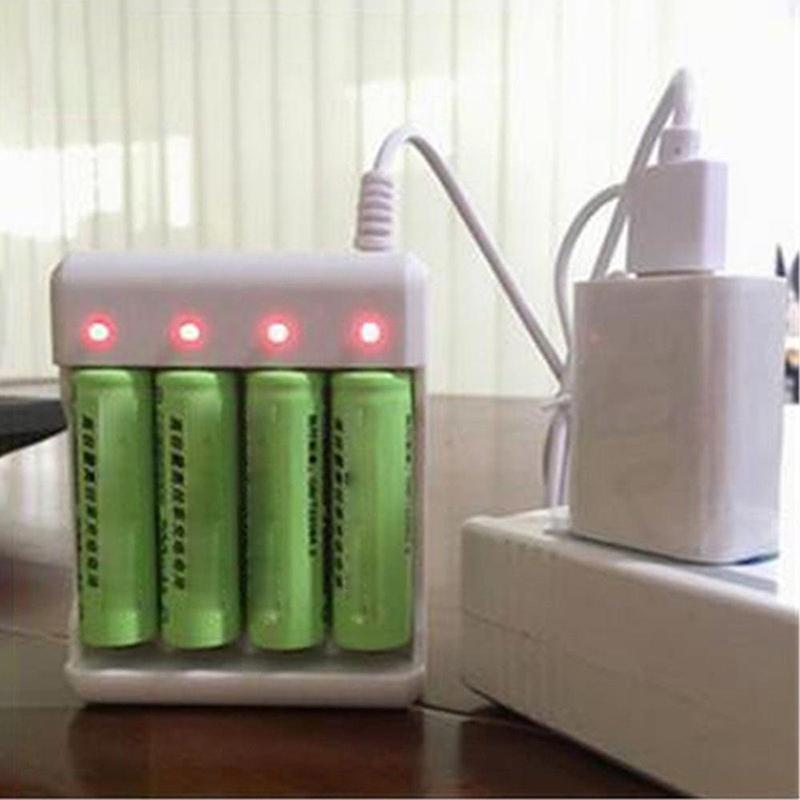 4 слота USB быстрая зарядка Aaa и Aa зарядное устройство защита от короткого замыкания