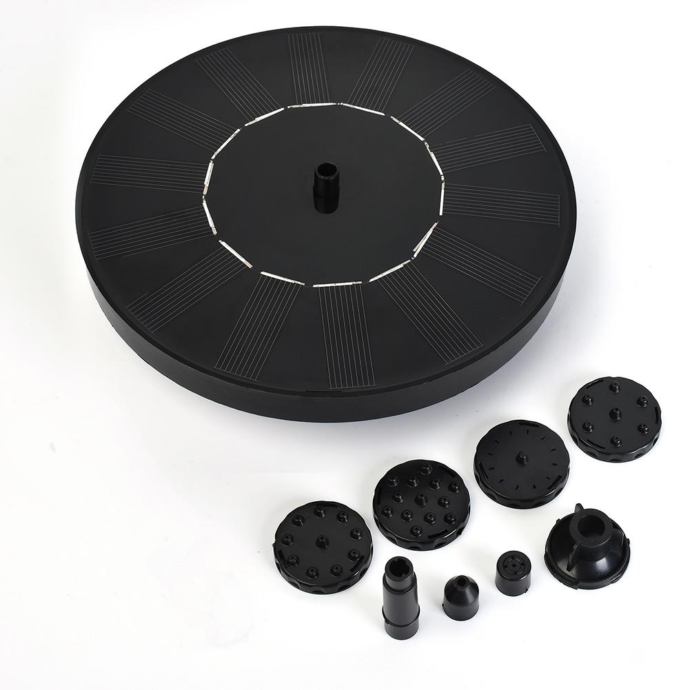 Солнечный плавающий фонтанный водяной насос с цветными светодиодными фонарями для купальни для птиц 3 Вт аккумулятор 1600 мАч для декора сада/пруда/бассейна/аквариума