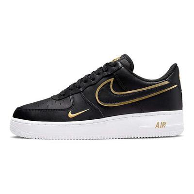 Air Force 1 07 LV8 Metallic Swoosh Pack — черные мужские кроссовки металлик-золото-белый DA8481-001
