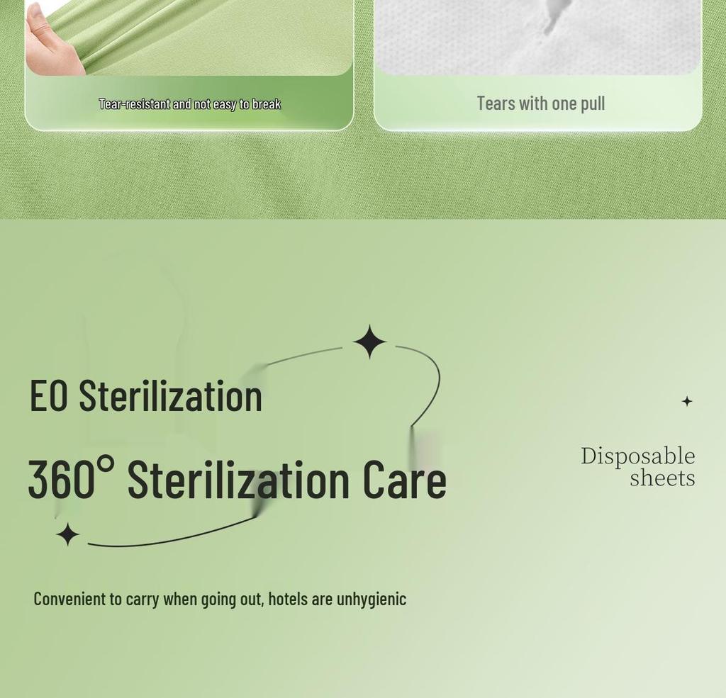 Portable Disposable Bed Sheet & Pillowcase Set: Anti-Dirty, Thickened Four-Piece Travel Kit for Double & Single Beds