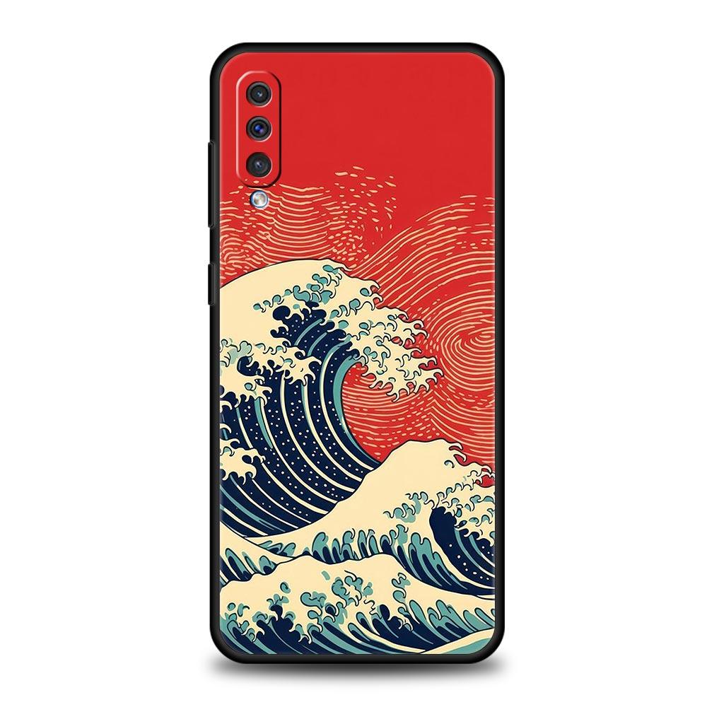 Модный Чехол для Телефона 'Большая Синяя Волна' Для Samsung A56 A36 A26 A54 A52 A24 A14 A50 A72 A70 A06 A12 A22 A34 A42 A32 A04s A16 5G
