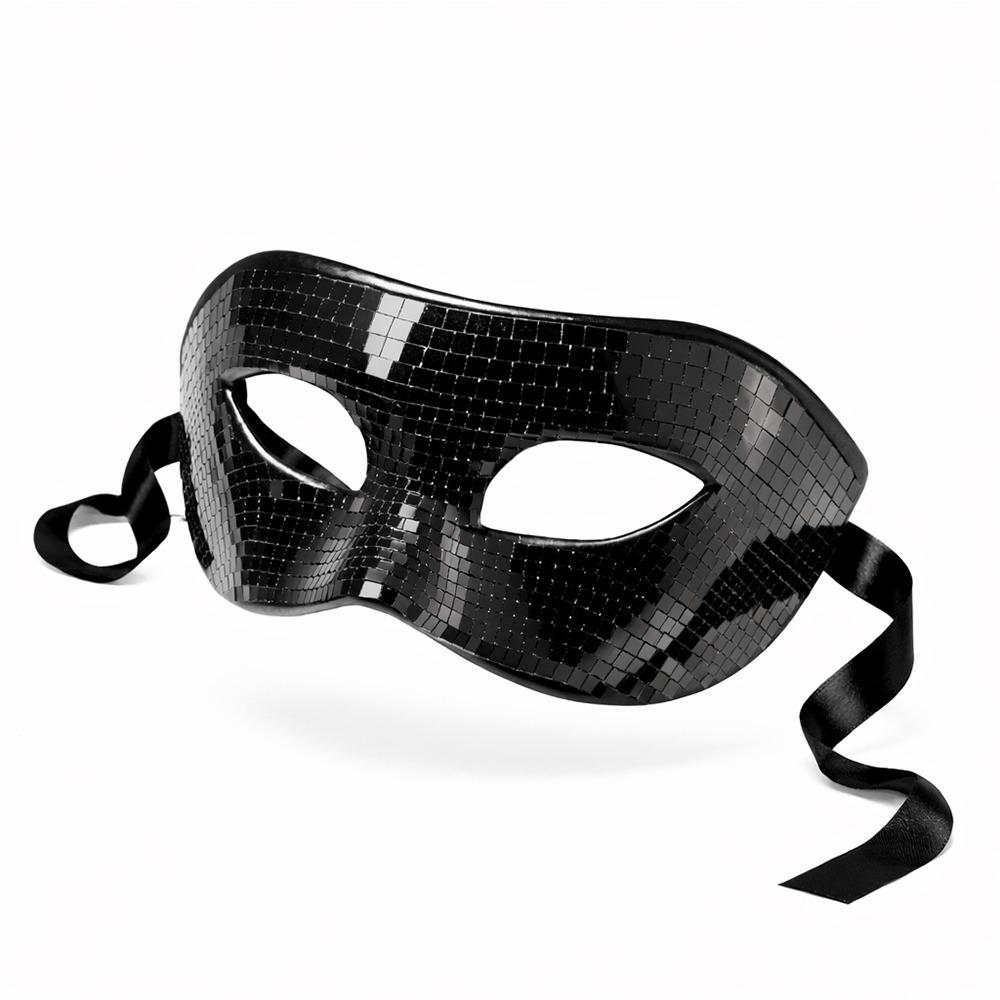 Fashion Bright Ball Glitter Face Mask Mirror Eye Covers Party Props Eye Mask Silver Masquerade Ball Mask Halloween