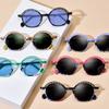 Borregls Print Titanium Sunglasses Women 2026 New High Quality Retro Oval UV400 Polarized Sun Glasses Hollow Out Shades 185926T
