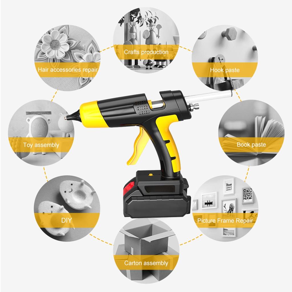 1180 Вт Беспроводной клеевой пистолет для горячего расплава с переключателем, стержень 11 мм, инструмент для домашнего DIY-ремонта