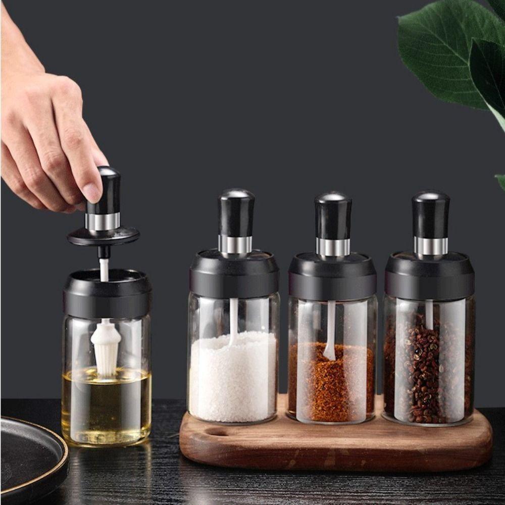 Стеклянные пластиковые стеклянные бутылки для приправ, прозрачная бутылка для перца, новые контейнеры для специй, кухня