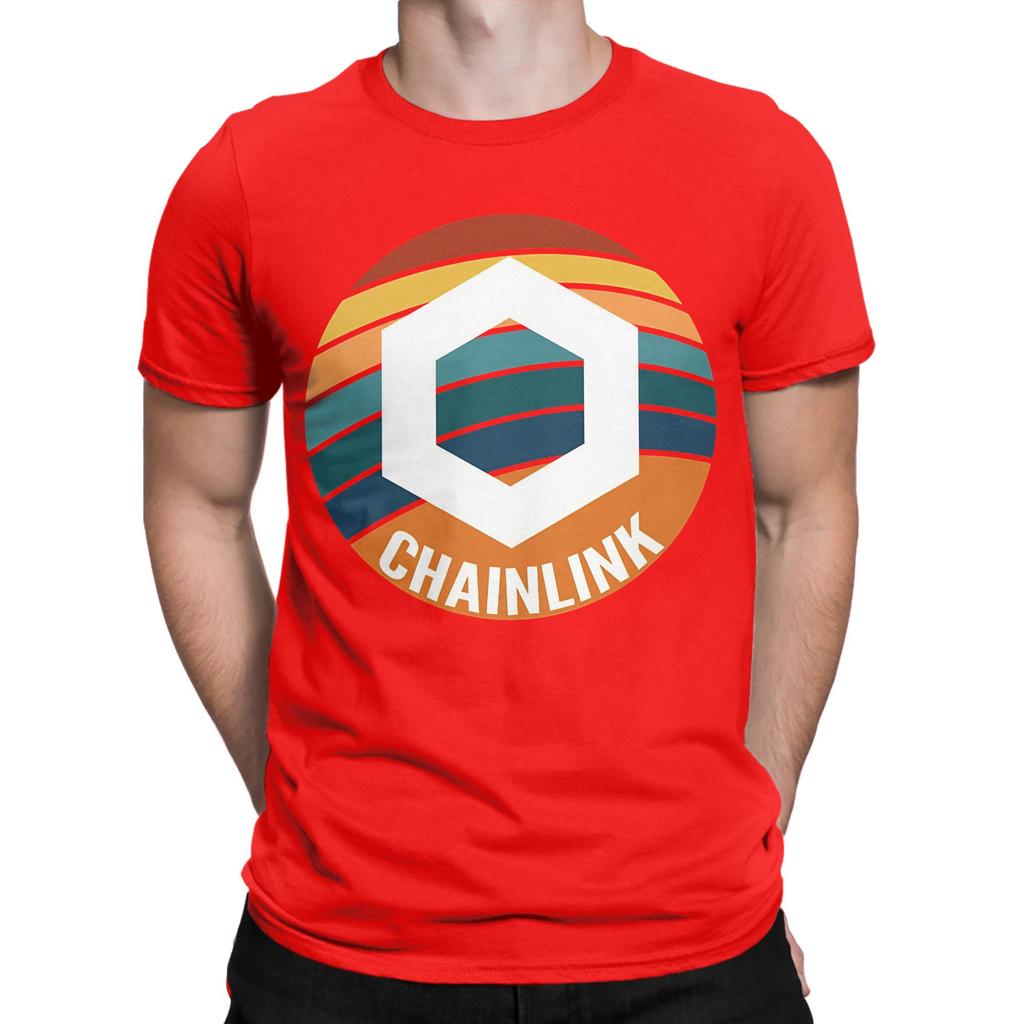 Chainlink Oval Sunset Novelty 100 Cotton TShirt Chainlink Tops Tees For Unisex