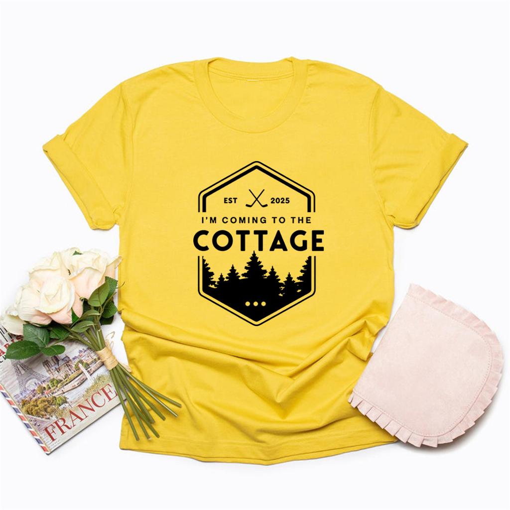 Coming To The Cottage T-Shirt Hockey Romance Inspired Shirt Heated Rivalry Booktok Tee Unisex Short Sleeve Tshirt Outdoors Tee