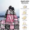 Birthday Customize Text Blanket Lightweight Personalized Blanket Soft & Cozy Throw For Bedding Chair Nap Bed for All Occasions