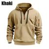 Men's Hoodie Quarter Zip Hoodies Hooded Plain Pocket Sports&Outdoor Streetwear Cool Casual Spring & Fall Clothing Hoodies Sweatshirts Men's Coats