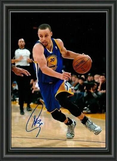 Stephen Curry Basketball Goldern State Warriors - A4 Signed Photo Poster