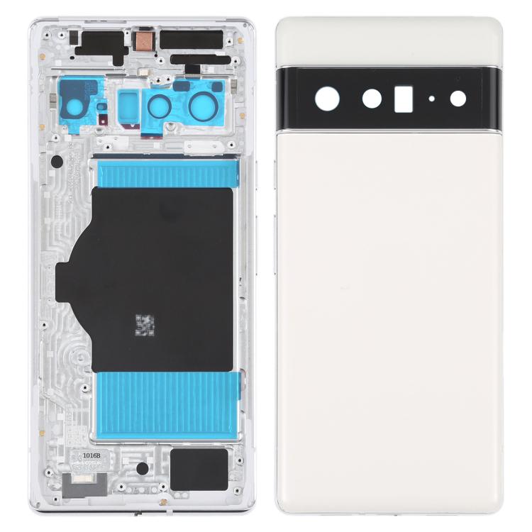 For Google Pixel 6 Pro 5G OEM Back Battery Housing Cover+Middle Plate Frame Replacement