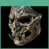 Silver And Copper Predator Resin Mask Role Play Prop For Halloween And Party Decor
