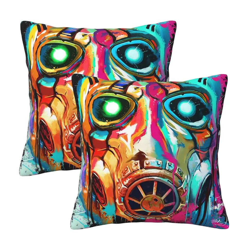 Borderlands White Emblem 2 Pcs Square Pillowcase Pillow Cover Cushion Zip Decorative Comfort Throw Pillow For Home Sofa