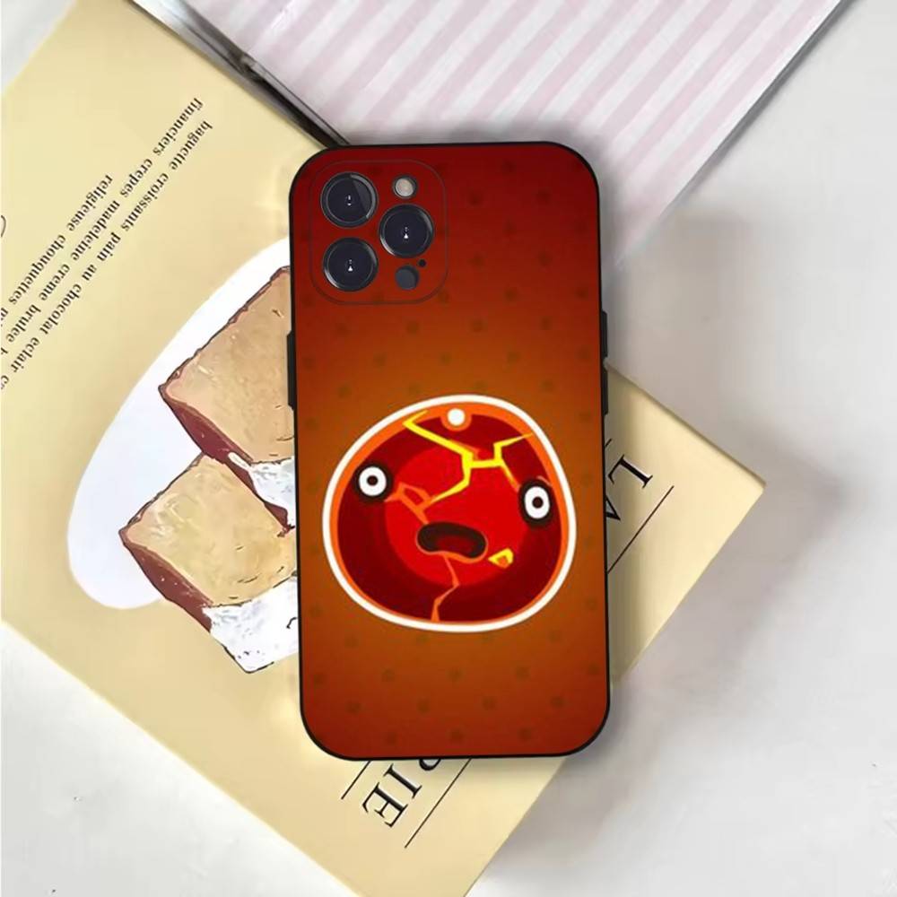 Чехол для телефона S-Slime Rancher Чехол для телефона для iPhone 16,15,14,13,12,11,Pro,X,XS,Max,XR,Plus,Mini Мягкий черный чехол