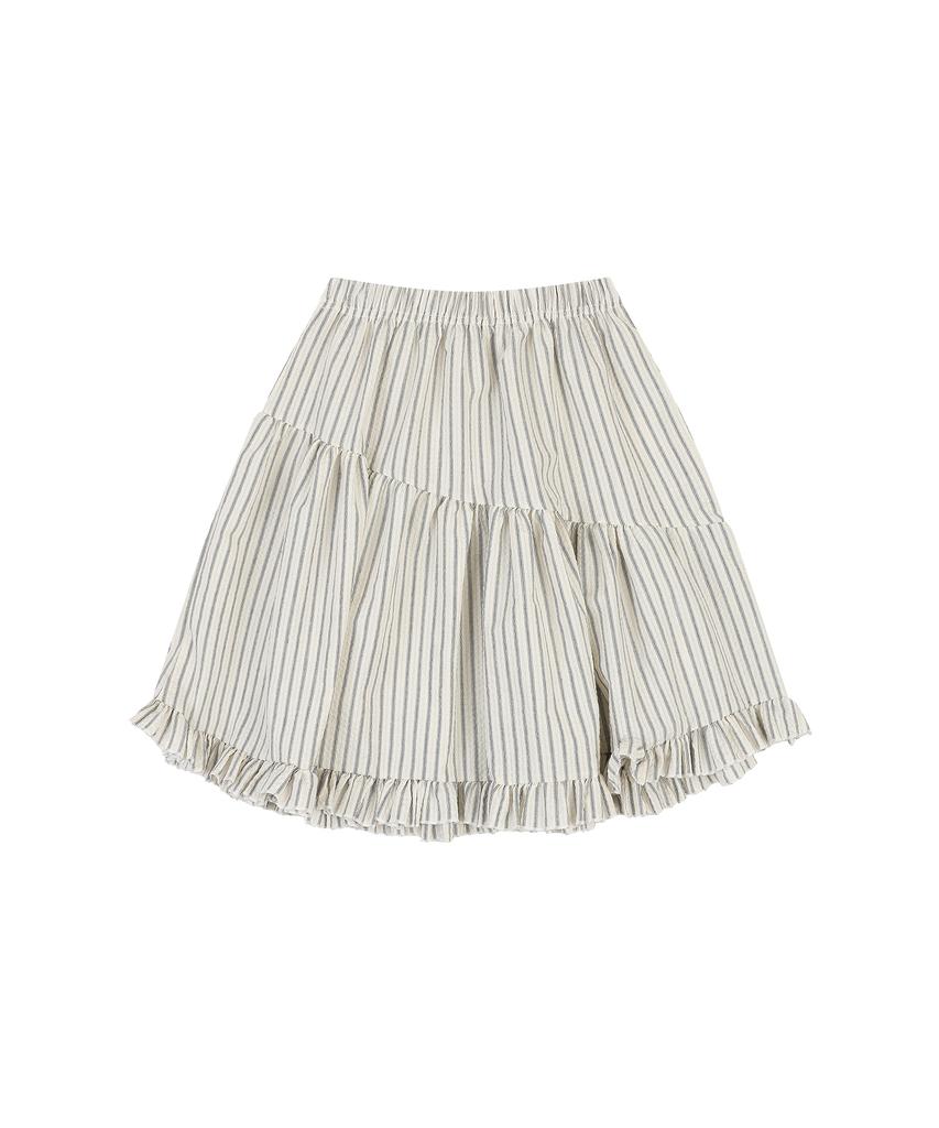 Deliscent Striped Frill Skirt [Ivory]