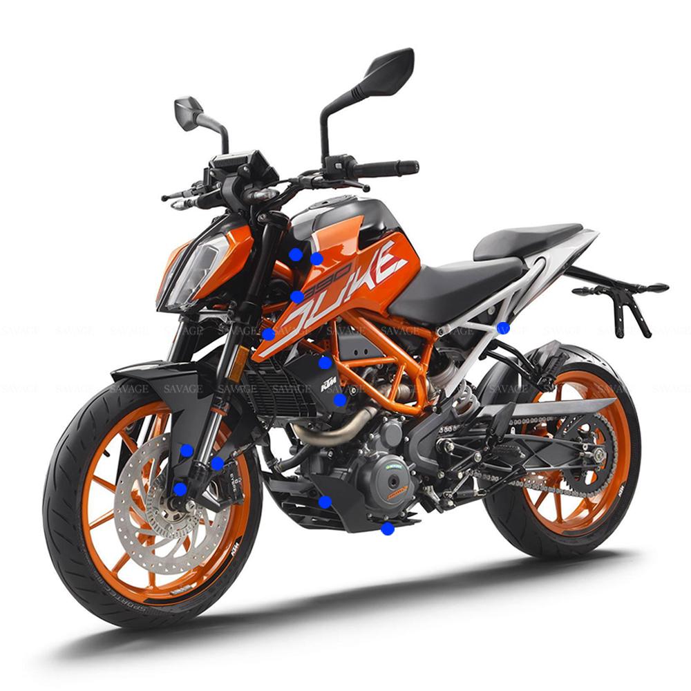 24 шт., винт обтекателя рамы переднего крыла для 390 DUKE 2018-2022, аксессуары для мотоциклов, топливный бак, защита двигателя, шайба радиатора
