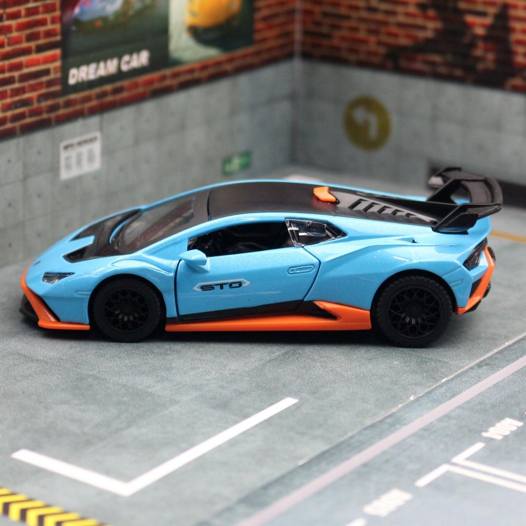 Модель подвески Lamborghini STO в масштабе 1/40 для Mitsubishi Porsche Ford Dodge Классический автомобиль Статическая модель автомобиля Сплав литье под давлением Модель автомобиля Коллекция Подарок