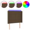 VidaXL LED Headboard Bedroom Furniture Single Bed Accessory Headboard Bed Frame Interior Dark Brown 3124033
