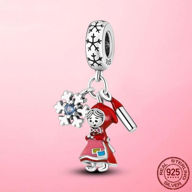 Character Charms 925 Sterling Silver Snowman Dragon Elephant Prince Fox Pendant Beads Fit Fashion Charms Original DIY Jewellery