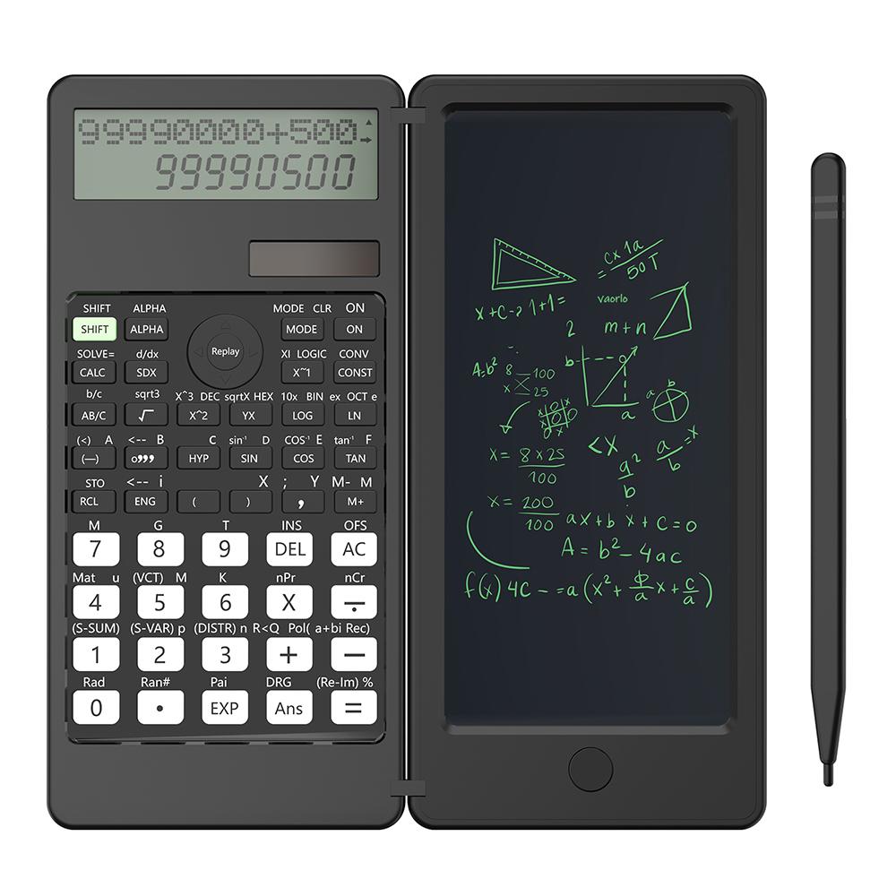 Solar Scientific Calculator With 6 Inch Writing Tablet Foldable 401 Computing Functions Professional Calculators PK 991MS 991ES