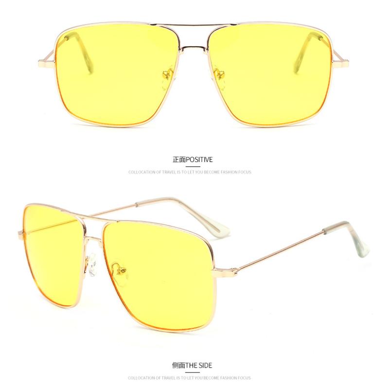 Металлические легкие очки с большой оправой Ретро плоские солнцезащитные очки для мужчин женщин Модные классические однотонные очки