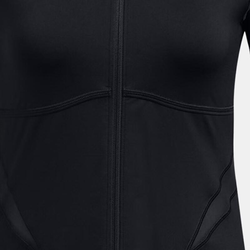 Under Armour Модная женская куртка с длинным рукавом на молнии, черная 1386403-001