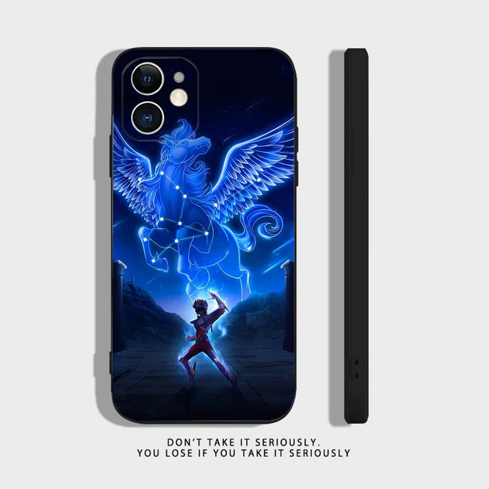 S-Рыцари Зодиака Чехол для телефона iPhone 17,16,15,14,13,12,11,XR,Pro,XS,Max,XR,Plus,Mini Мягкий силикон Черный Ударопрочный
