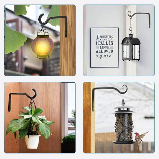 Уличный подвесной кронштейн для растений, вешалка для растений, прочная, несущая, простая в установке, S-образная кормушка для птиц, настенный крючок для цветочной корзины