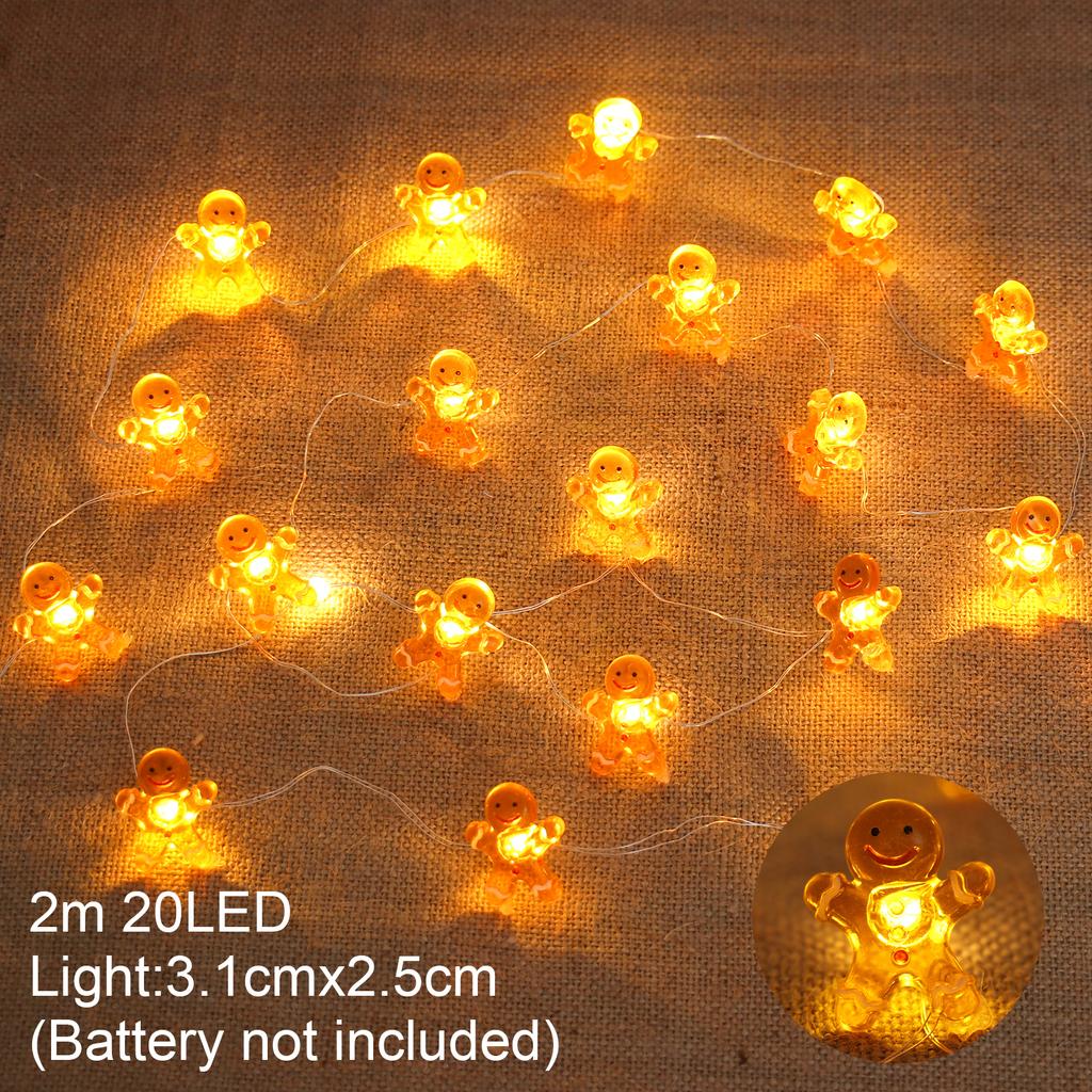 Santa Claus Garland Snowman Light Christmas Decorations for Home 2024 Xmas Tree Ornament Navidad Noel Decor Gifts New Year 2024