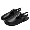 Italian Men Casual Leather Sandals Summer High Quality Soft Bottom Roman Shoes Breathable Outdoor Non-Slip Walking Shoes Sandals
