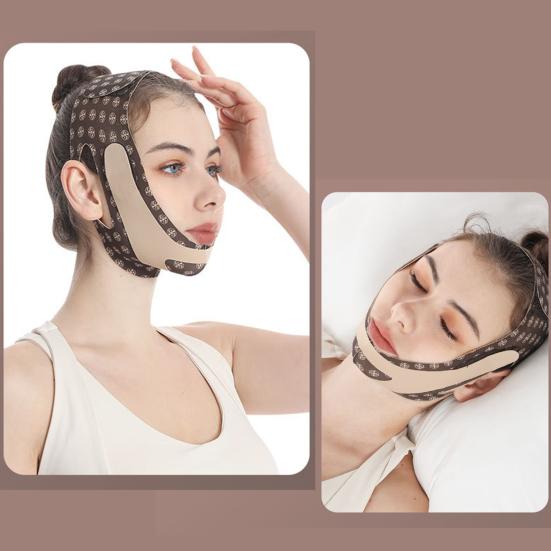 V-образный ремешок для подтяжки лица, женский ремешок с двойным подбородком, 3D-дизайн лица, регулируемый дышащий косметический бандаж, уход за кожей, косметический инструмент для женщин и мужчин
