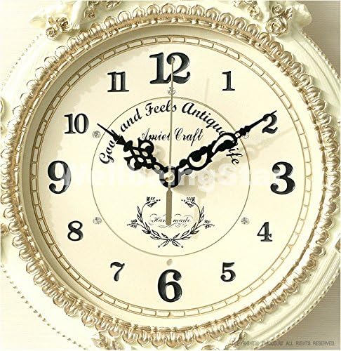 Golden Angel Round Pendulum Clock W Radio-Controlled Wall Clock, Stylish Wall Clock, Scandinavian Interior Design