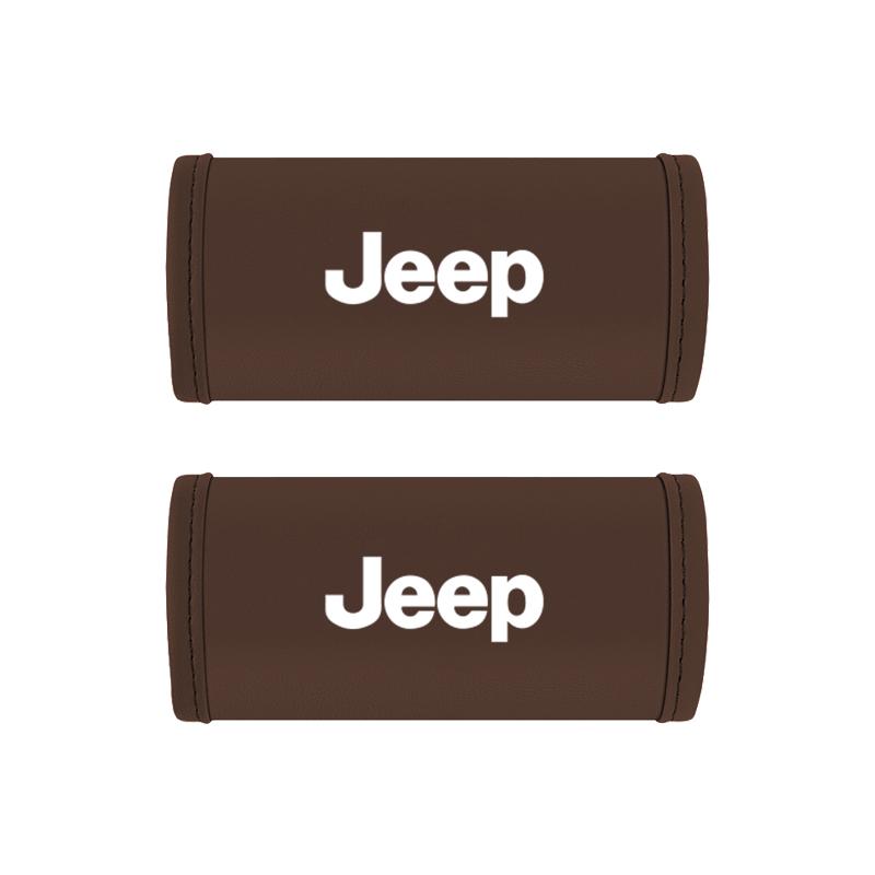 2Pcs Car Roof Handle Cover Armrest Covering Interior Accessories For Jeep Grand Cherokee Wrangler JK Gladiator Compass Renegade AKU1